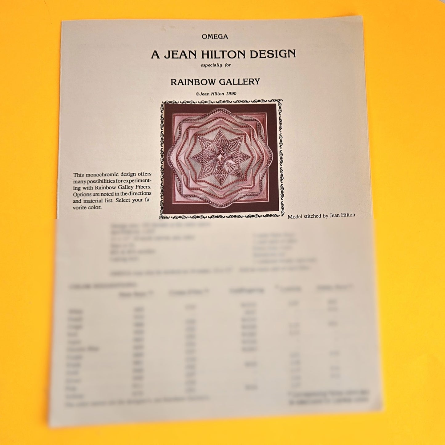 3 EMBROIDERY CHARTS: ABSTRACT DESIGNS SUE LENTZ, JEAN HILTON, NANCY PAPPAS BM2