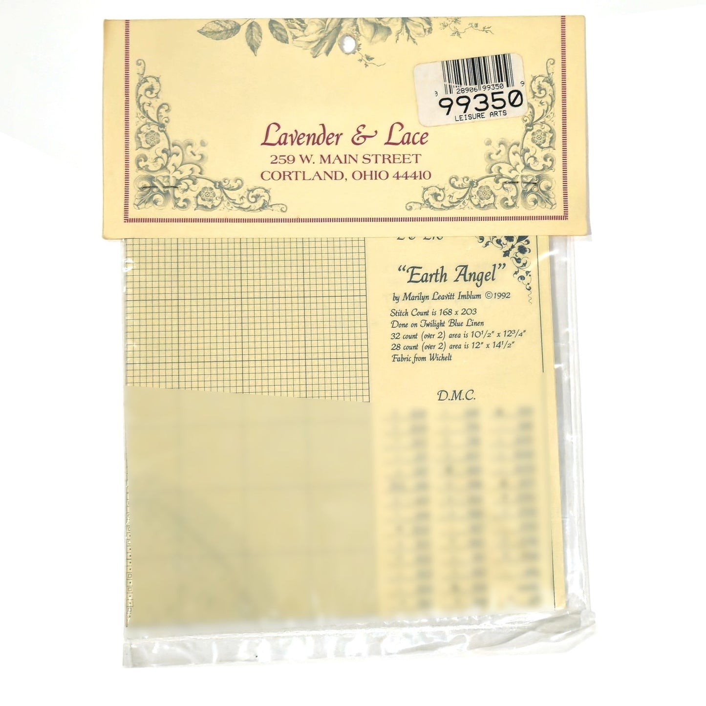1992 LAVENDER & LACE VICTORIAN CROSS STITCH CHART: EARTH ANGEL LF2