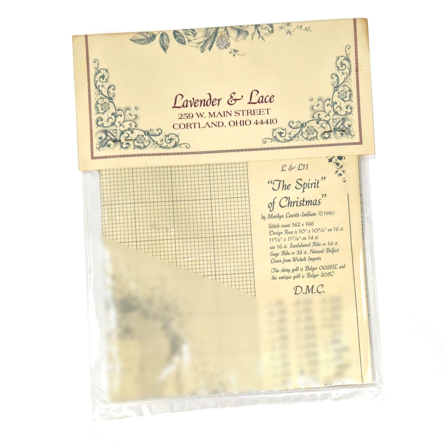 1990 LAVENDER & LACE CROSS STITCH CHART: SANTA THE SPIRIT OF CHRISTMAS LF2
