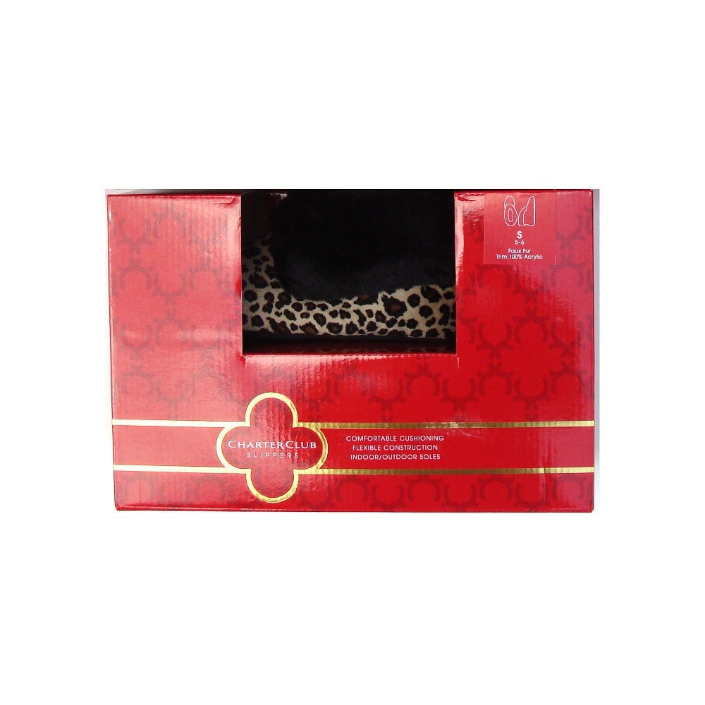 CHARTER CLUB GIRLS / TEEN MULE SLIPPERS: LEOPARD SL1