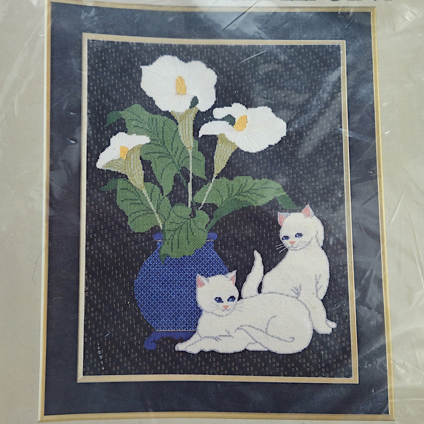SOMETHING SPECIAL NEEDLEPOINT KIT: CALLA LILIES AND CATS BM2