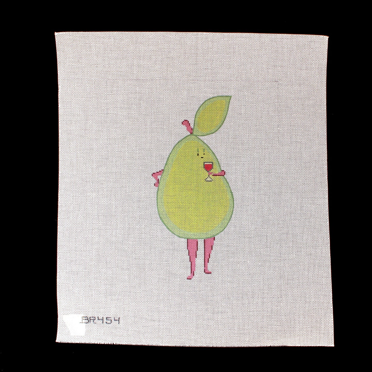 BARBARA RUSSELL HP NEEDLEPOINT CANVAS: PEARS LIKE WINE BM1
