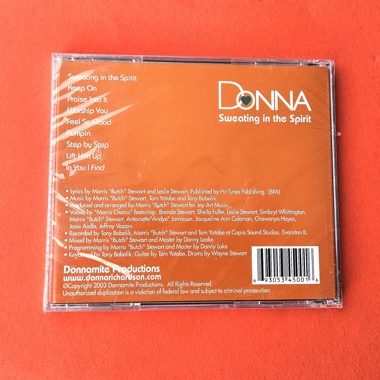 SWEATING IN THE SPIRIT DONNA RICHARDSON AKA DONNAMITE (CD, 2003) HARD TO FIND LF1