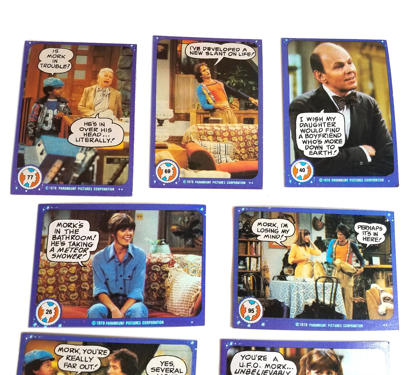 (10) 1978 MORK AND MINDY TRADING CARDS: ROBIN WILLIAMS LF2