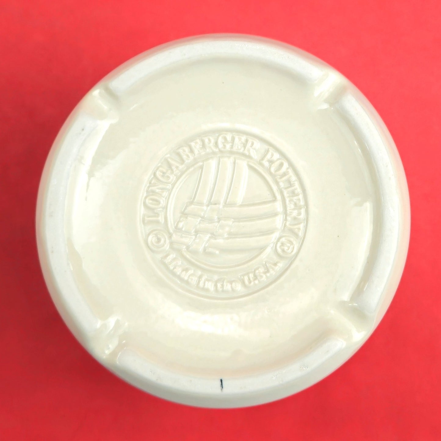 RETIRED LONGABERGER POTTERY: 1 PINT SALT CROCK WOVEN TRADITIONS BLUE2