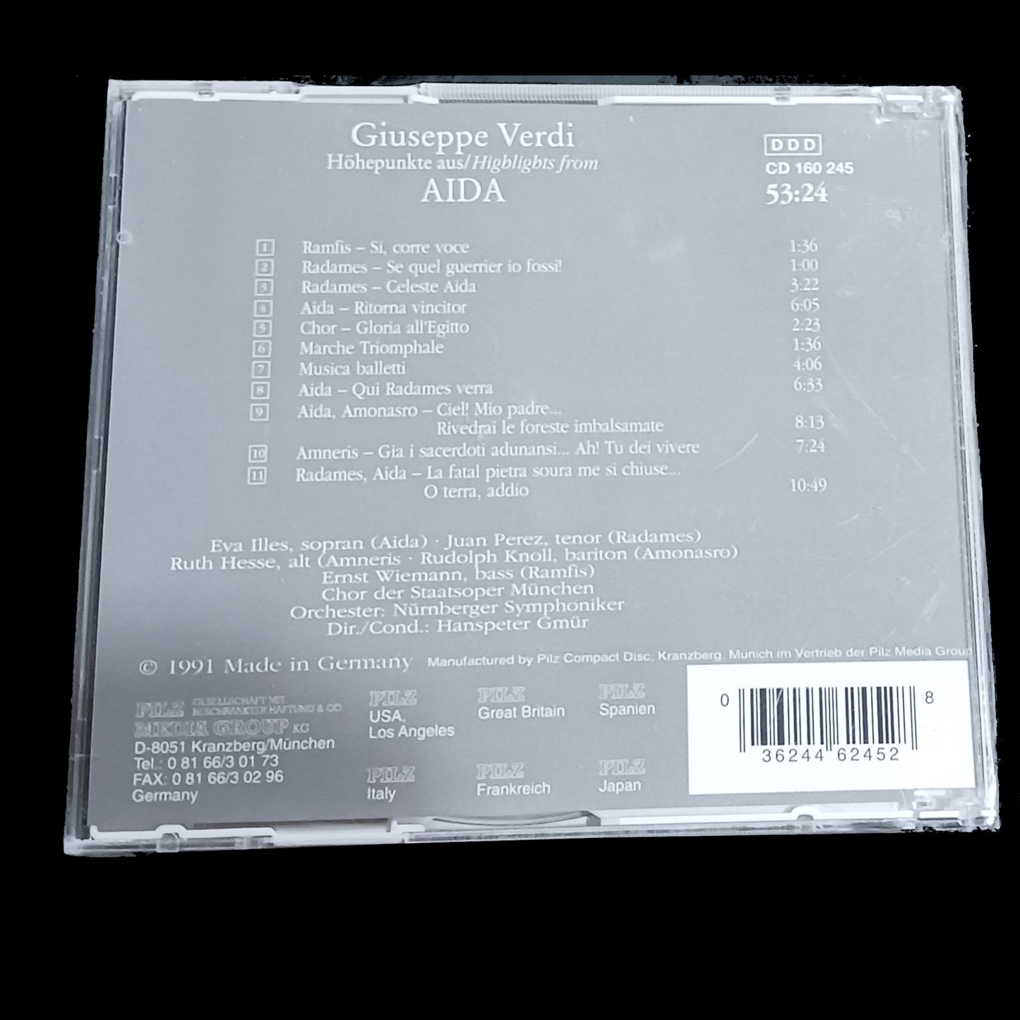 1991 GIUSEPPE VERDI AIDA CLASSICAL MUSIC CD NEW IN PACKAGE STOCKING STUFFER LF1