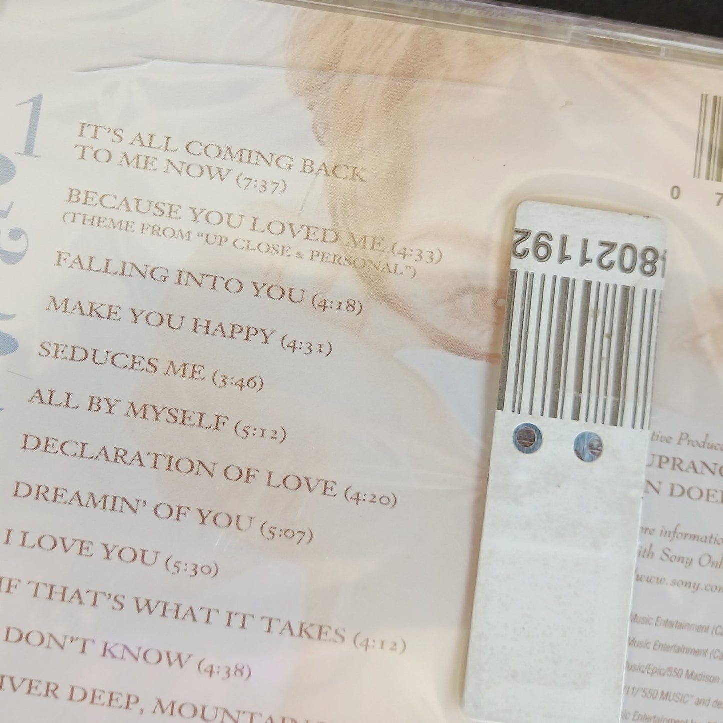 1996 CELINE DION FALLING INTO YOU CD NEW STOCKING STUFFER LF3