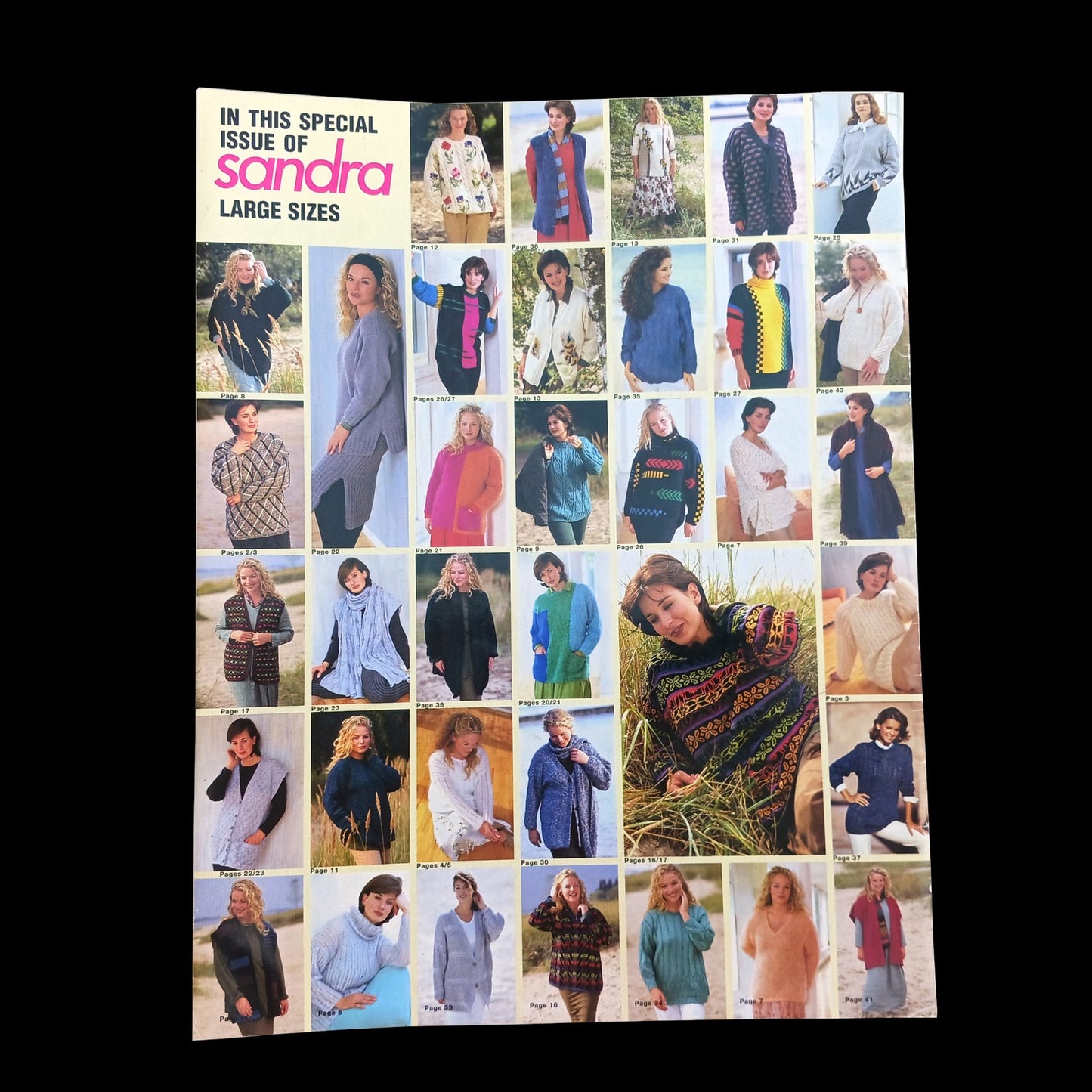 SANDRA SPECIAL ISSUE KNITTING MAGAZINE GRAND STYLE LARGE SIZES LF1