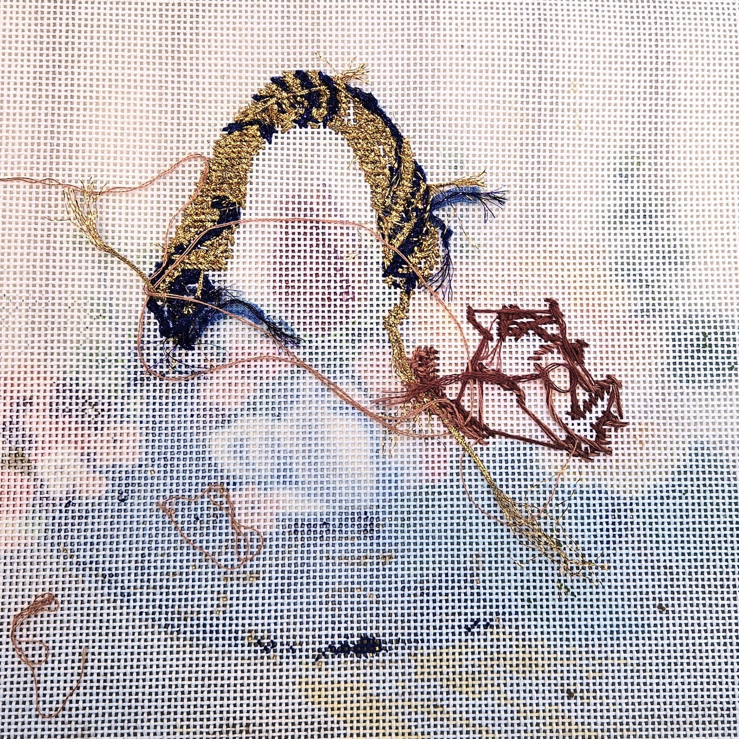 UNIQUE SOPHIA NEEDLEPOINT CANVAS: FLORAL BASKET BM3