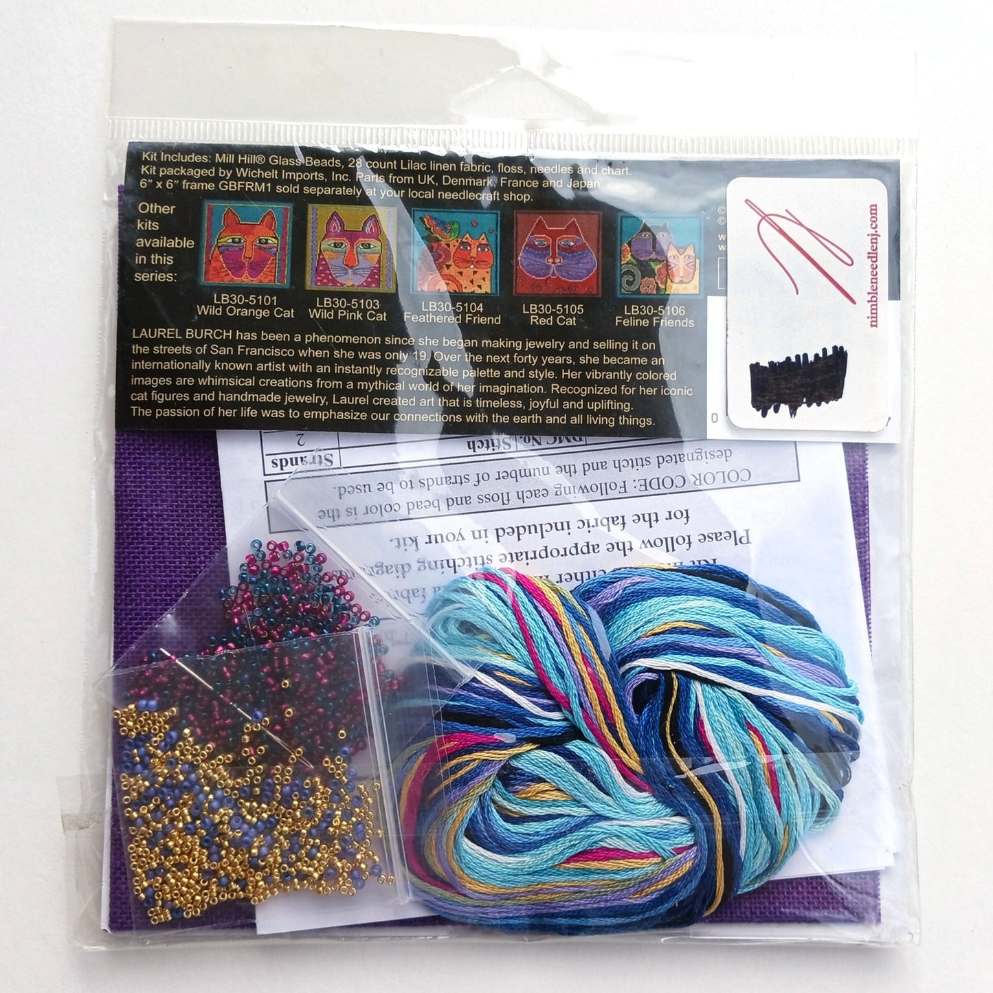 MILL HILL BEAD KIT: ADAPT LAUREL BURCH THE BLUE CAT BM1
