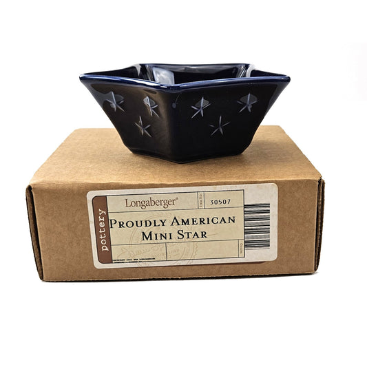 RETIRED LONGABERGER POTTERY:  PROUDLY AMERICAN MINI STAR       JR0