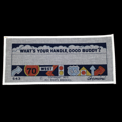 GEMINI NEEDLEPOINT CANVAS:  TRUCKER WHAT'S YOUR HANDLE, GOOD BUDDY?     BM1