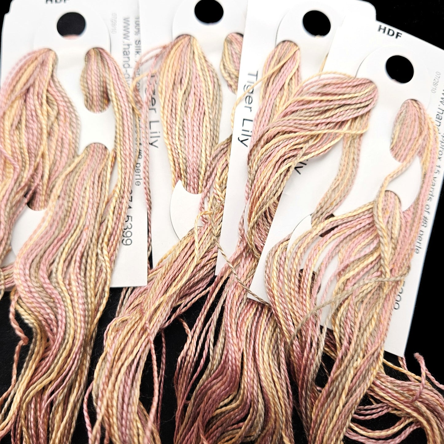 WHOLESALE 24 SK HAND DYED #8 PEARL SILK THREADS FLOSS LOT VARIEGATED COLORS   BM1