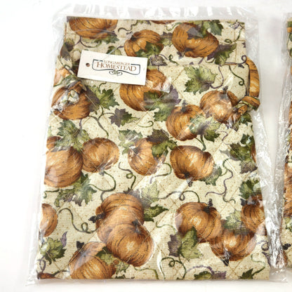 2 LONGABERGER HOMESTEAD FABRIC GIFT CANDY BAG LOT:  PUMPKIN PATCH   NEW1