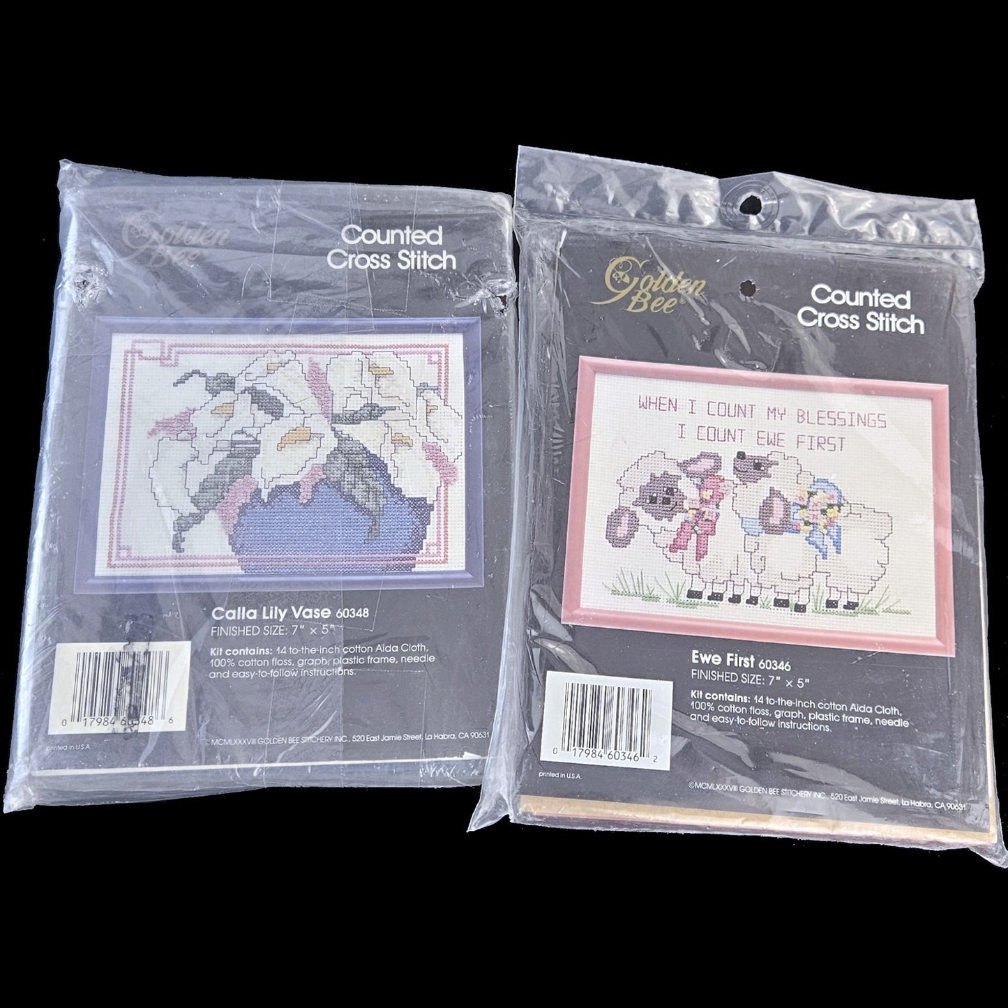 6 VARIETY CROSS STITCH KIT LOT:  FLORAL, CHRISTMAS, NATURE, ANIMAL  BM3