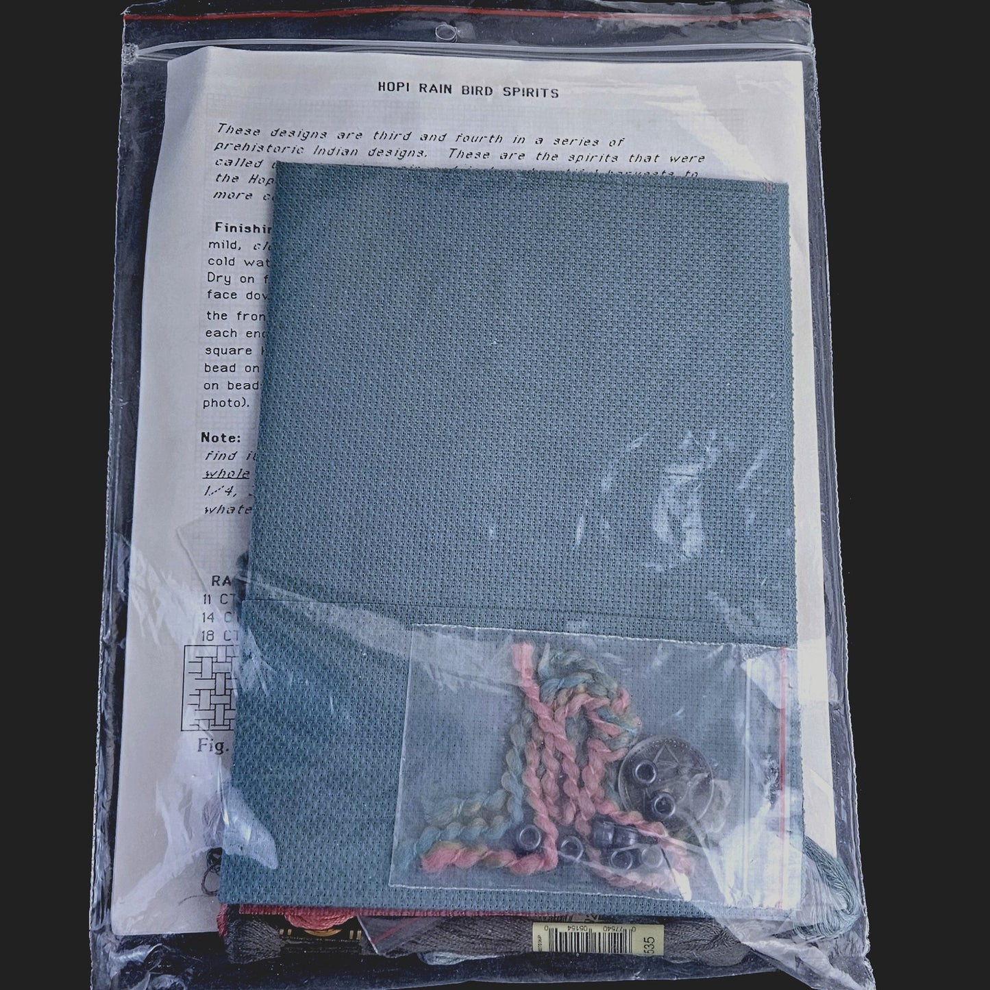 OOAK STITCHIN' FOOT CROSS STITCH KITS:  HOPI RAIN BIRD SPIRITS SOUTHWEST    BM2