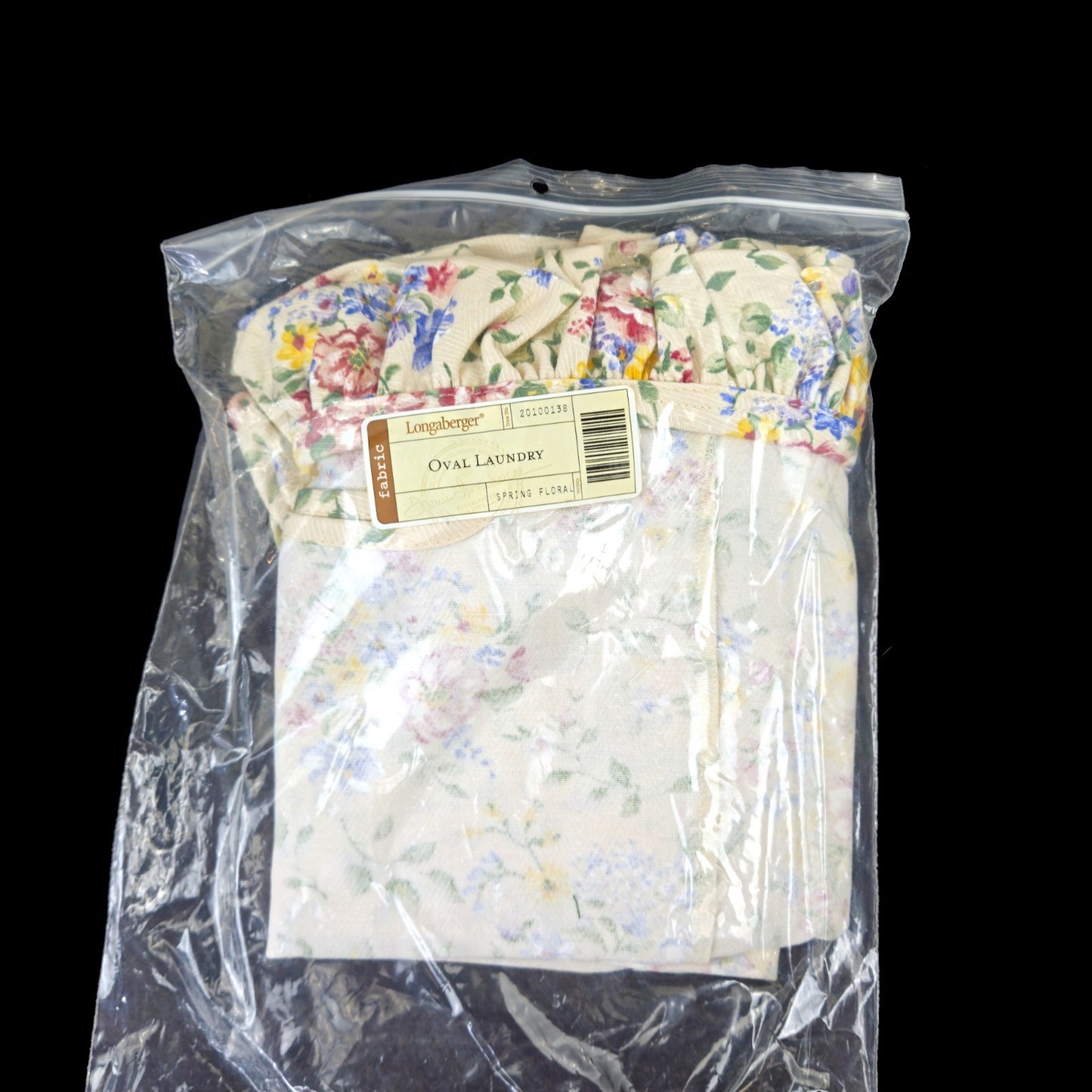LONGABERGER LINER FOR OVAL LAUNDRY BASKET:  SPRING FLORAL  #201001380