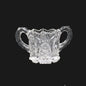 MCKEE QUINTEC CLEAR PRESSED DEPRESSION GLASS SUGAR BOWL    FM0