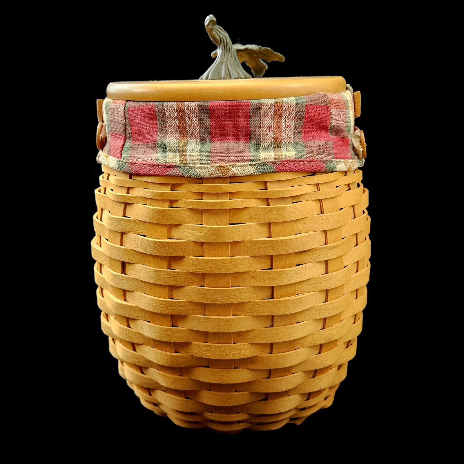 2000 LONGABERGER CELEBRATIONS PUMPKIN BASKET:  LINER, PROTECTOR, TIE ON4