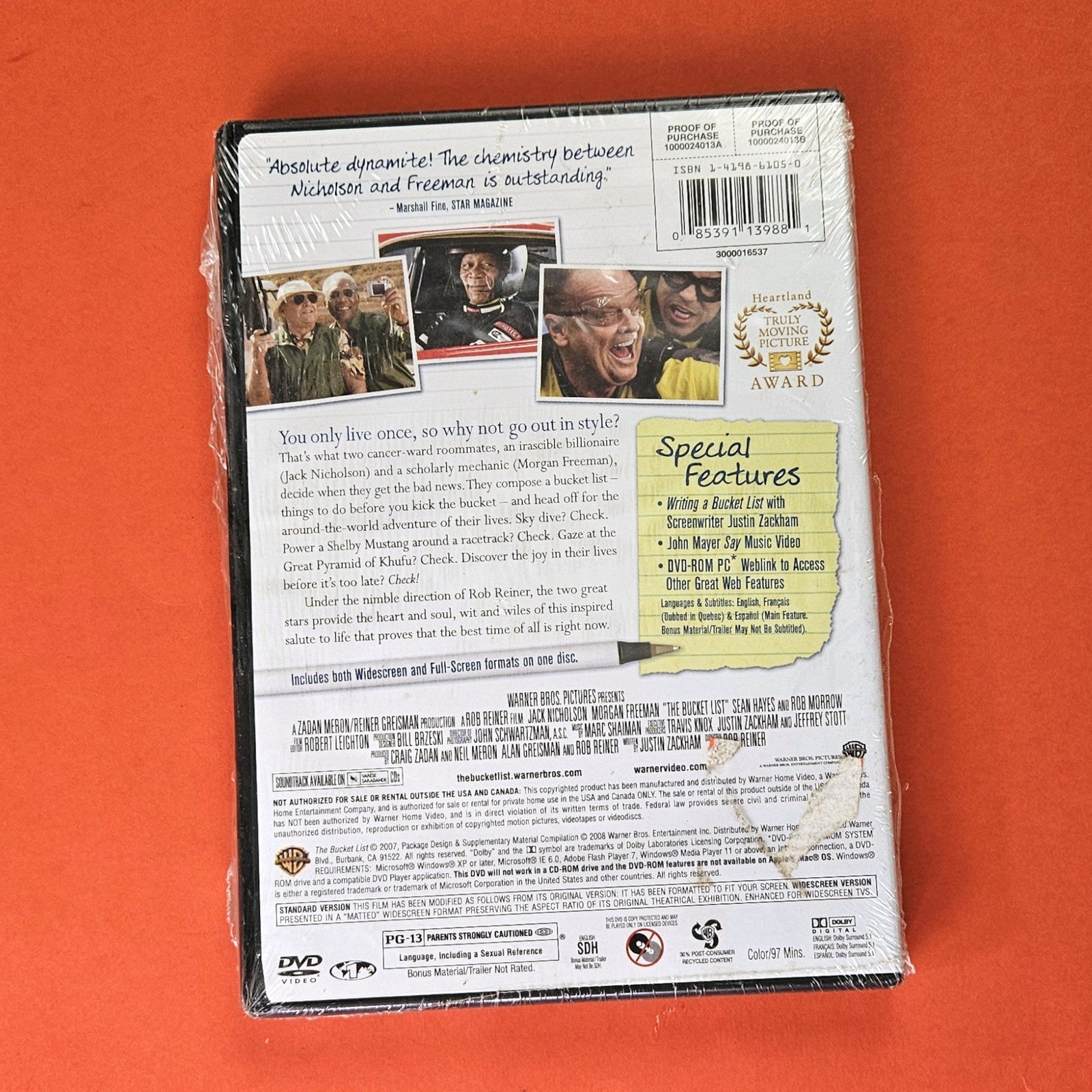 THE BUCKET LIST  (DVD, 2008):  JACK NICHOLSON, MORGAN FREEMAN     KD1
