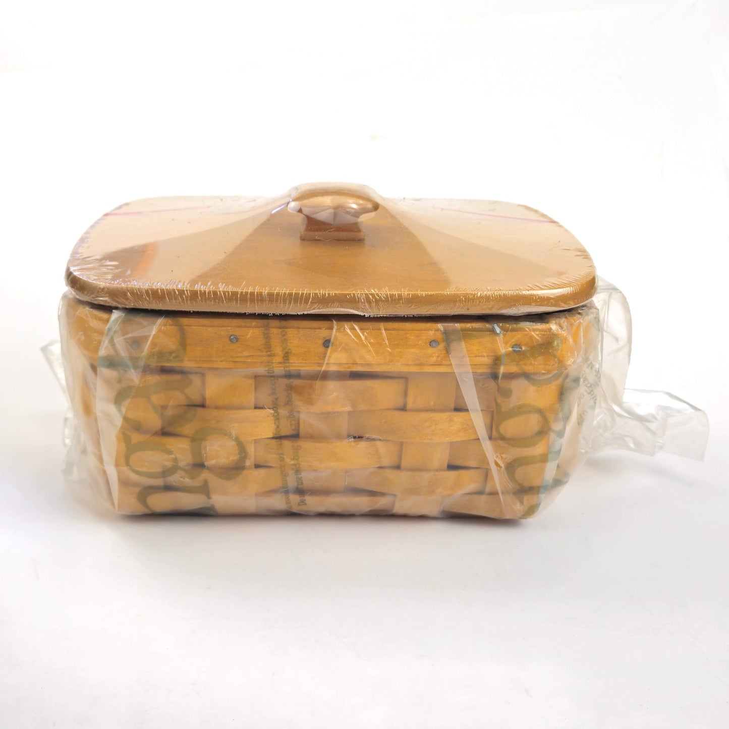 2002 LONGABERGER ADDRESS BASKET W/ BUTTERNUT LINER & PROTECTOR NEW1