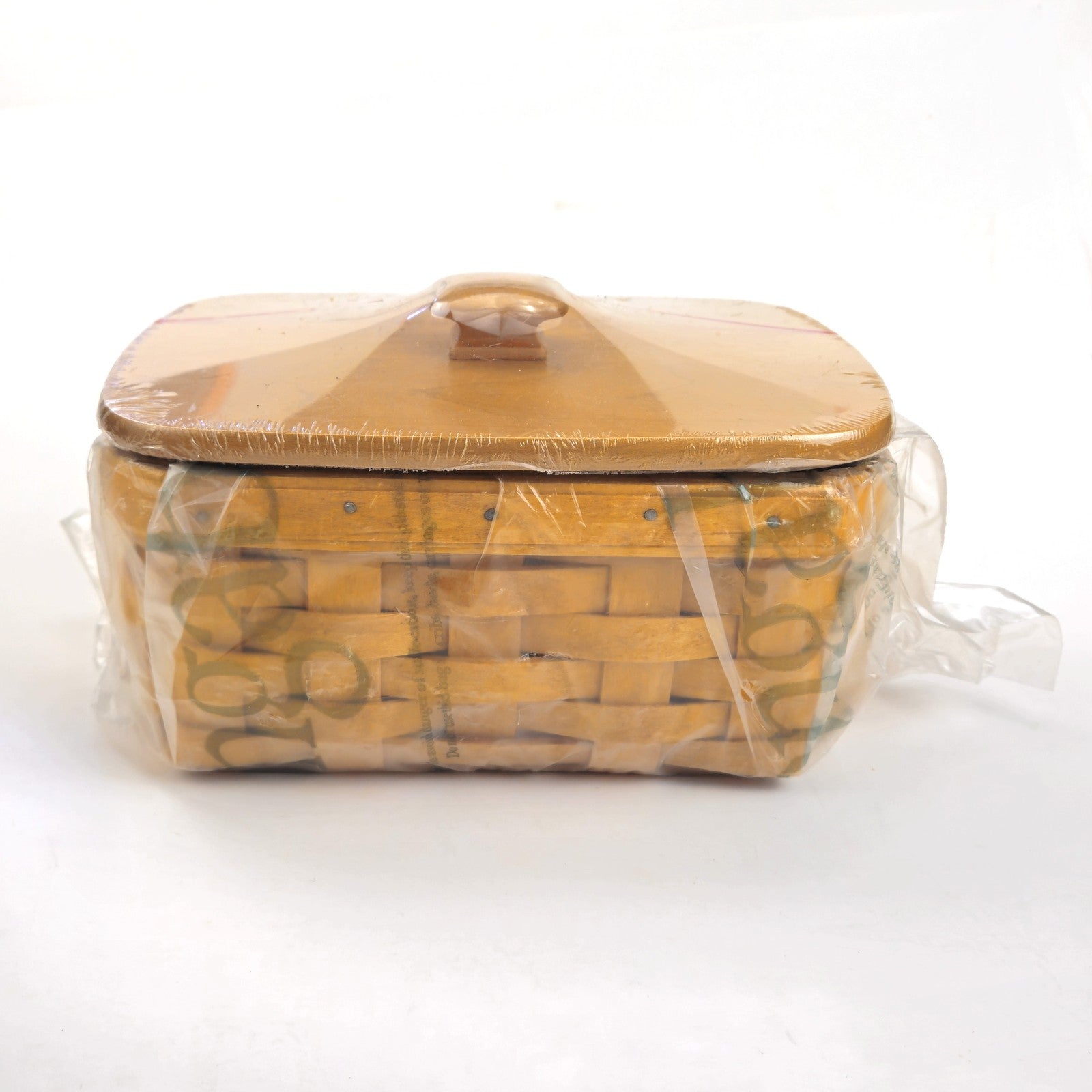 2002 LONGABERGER ADDRESS BASKET W/ BUTTERNUT LINER & PROTECTOR NEW1