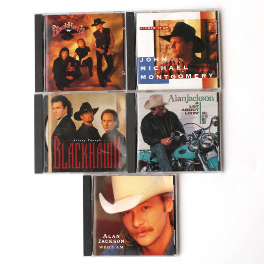 5 CD LOT:  COUNTRY THEME ALAN JACKSON, JOHN MICHAEL MONTGOMERY, BLACKHAWK     LF0