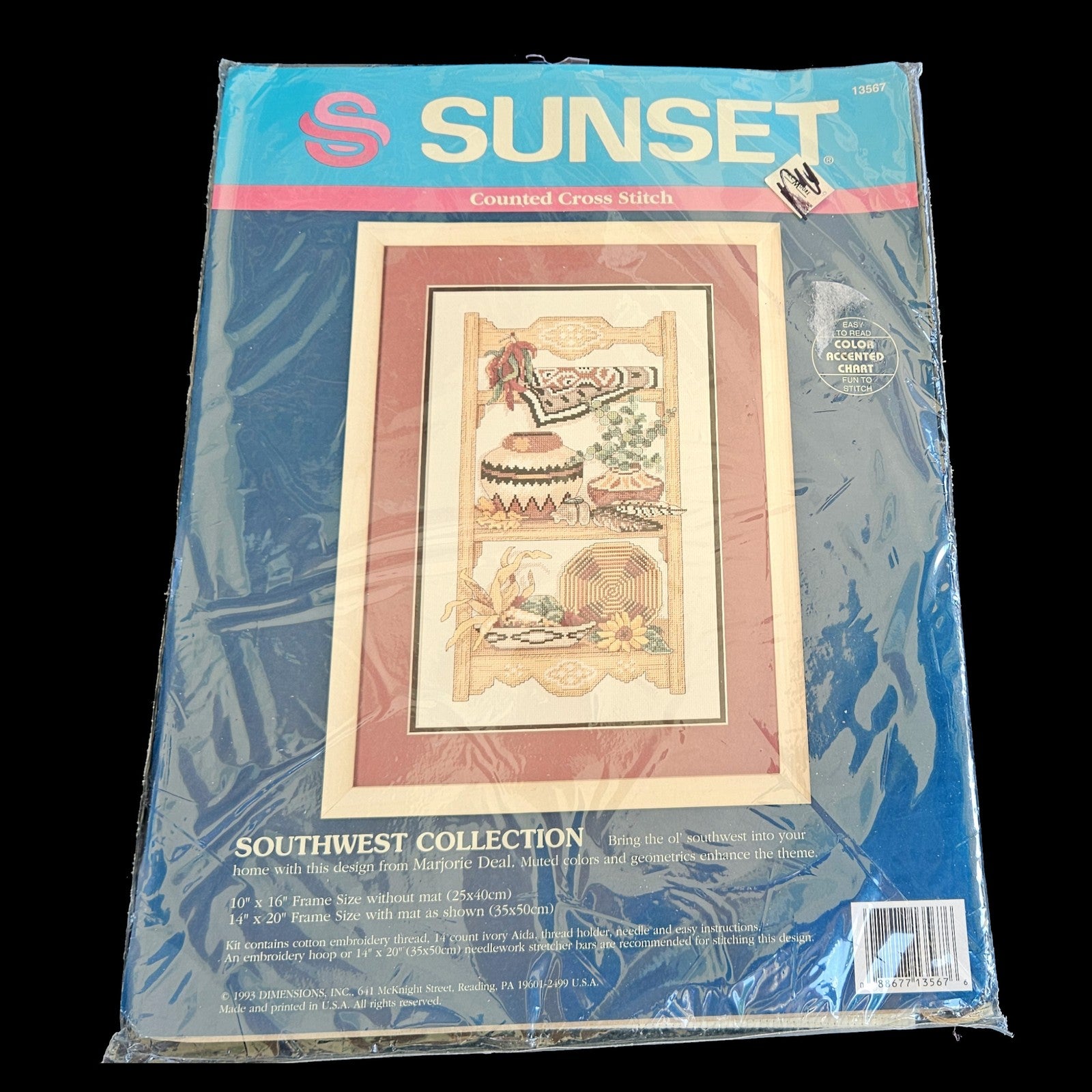 SUNSET CROSS STITCH KIT:  SOUTHWEST COLLECTION    BM0