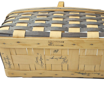 1988 LONGABERGER BASKET:  BLUE WEAVE GRANDMA BONNIE FAMILY SIGNED8