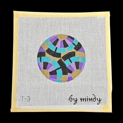 MINDY NEEDLEPOINT CANVAS:  ORNAMENT  ABSTRACT DESIGN   BM1
