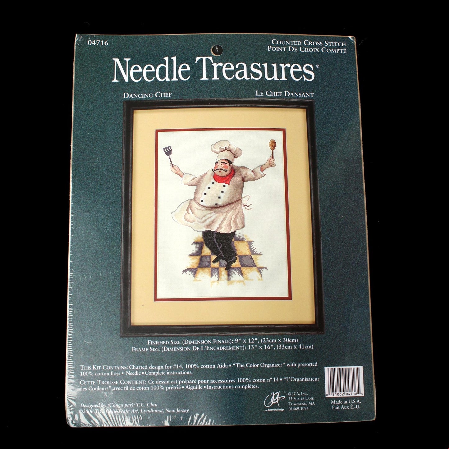 3 COUNTED CROSS STITCH KIT LOT:  DANCING CHEF, GRANDMA, MICE STITCHING  BM3