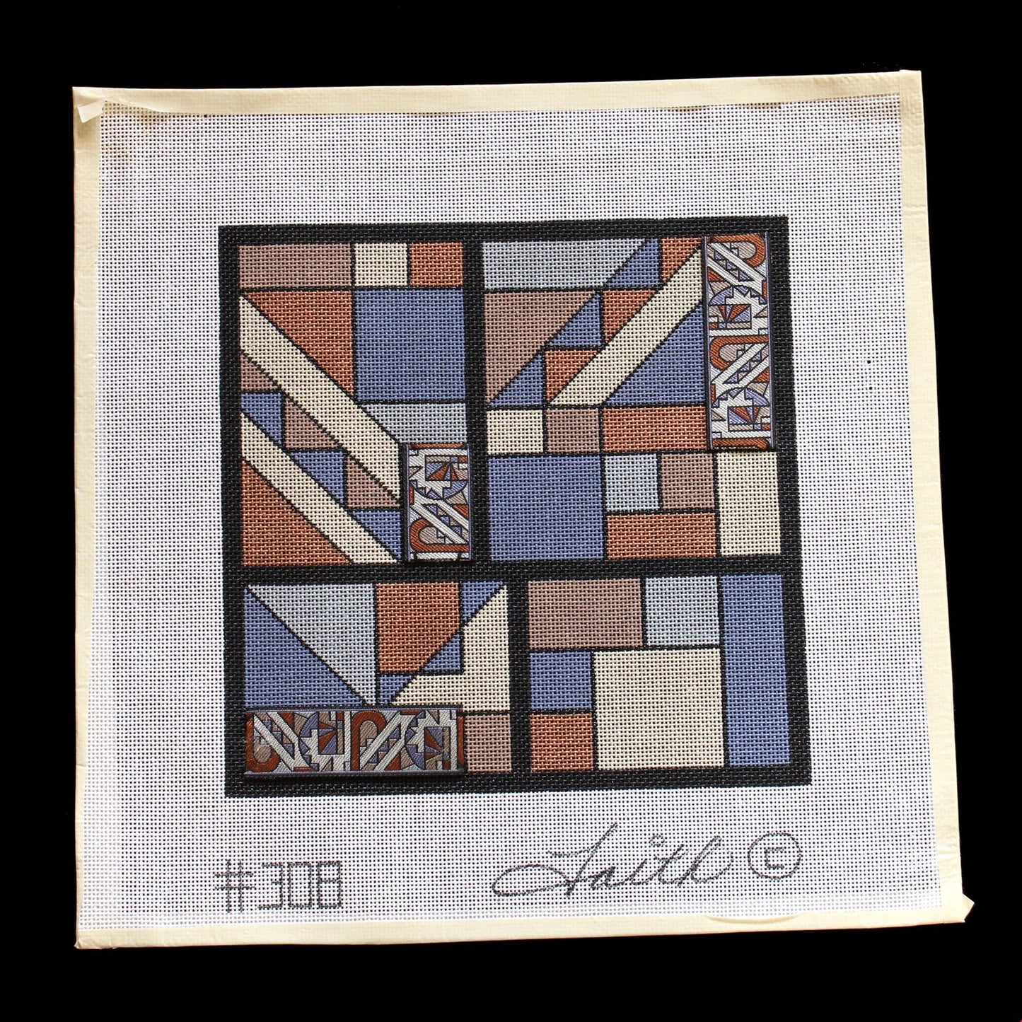 FANTASTIC FAITH NEEDLEPOINT CANVAS:  ABSTRACT DESIGN    BM1