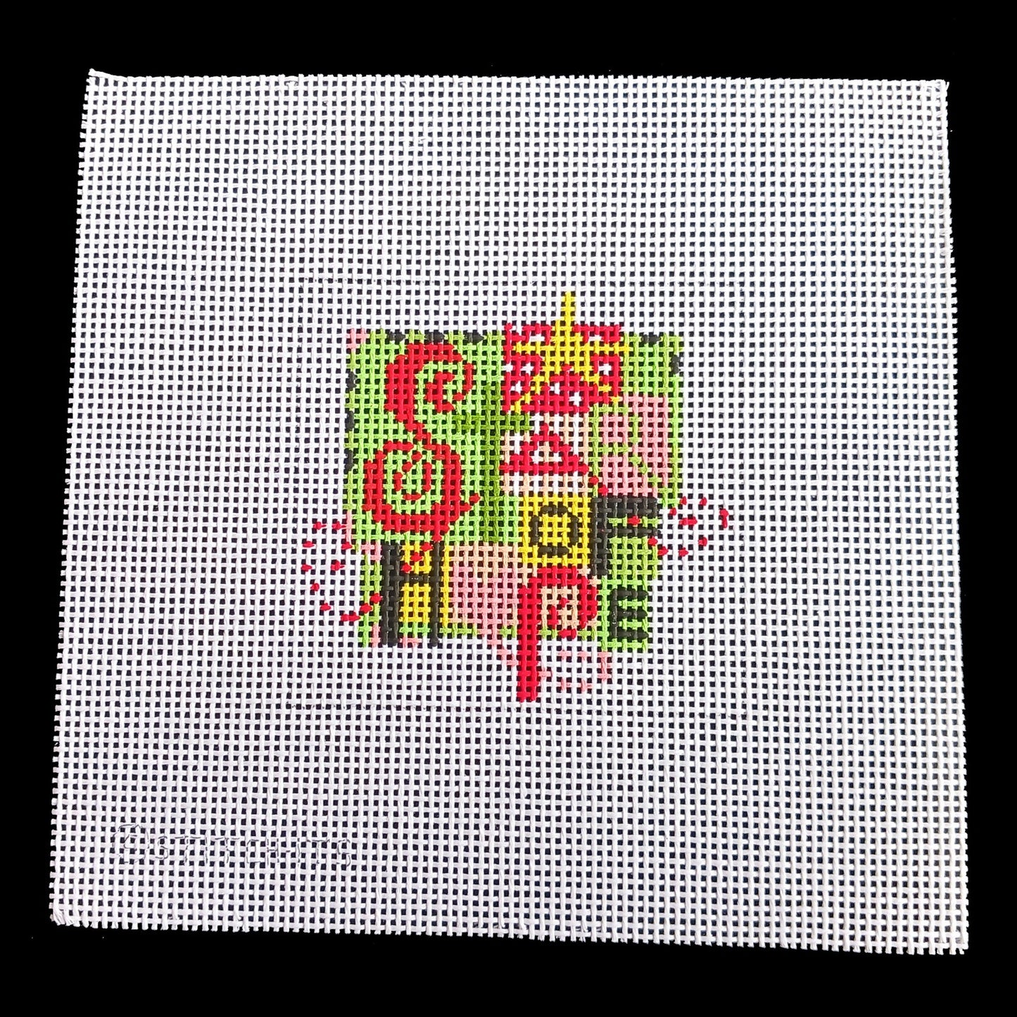 STITCH-ITS NEEDLEPOINT CANVAS:  STAR OF HOPE  BOX LID, INSERT     BM1