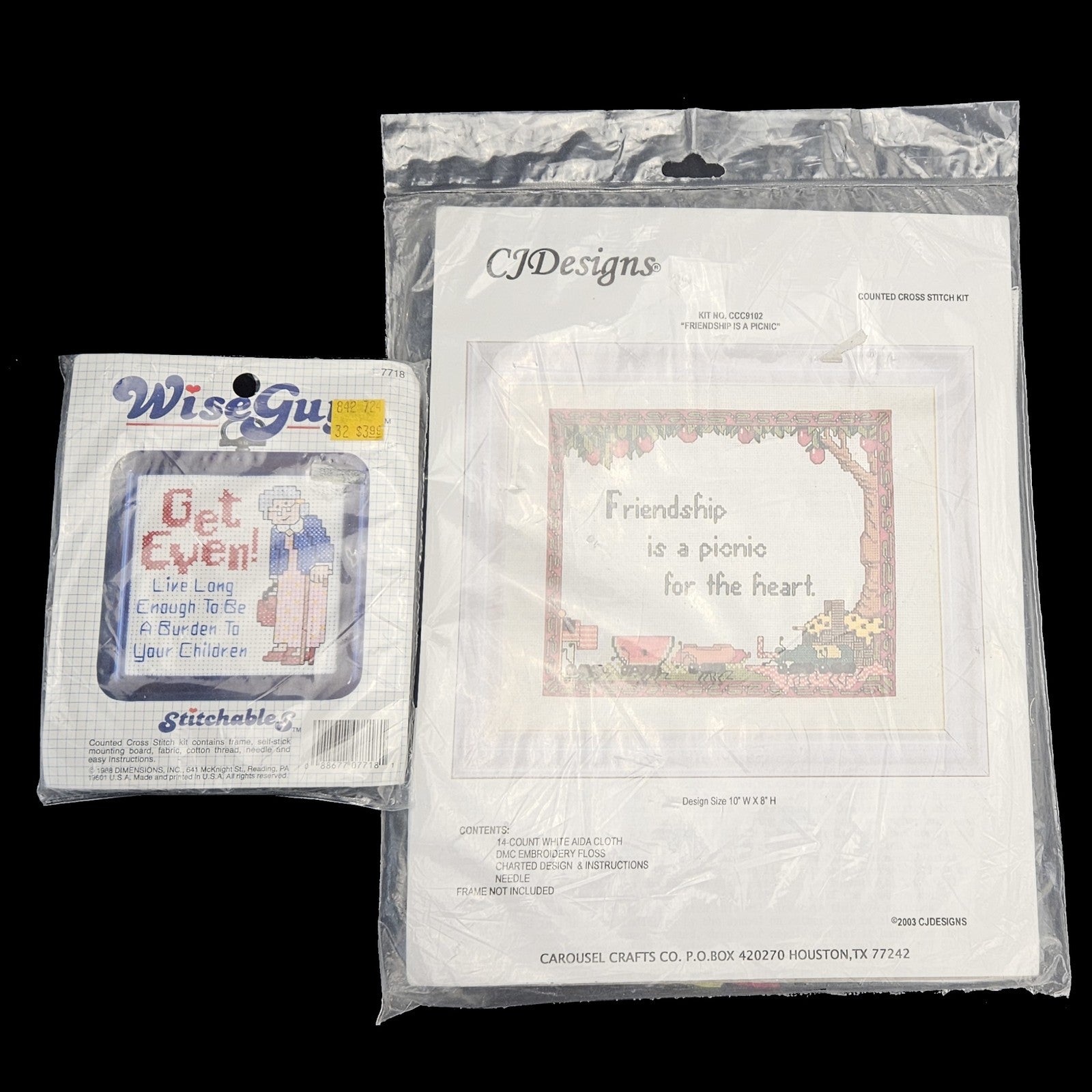 5 CROSS STITCH KIT LOT:  SAYINGS - DREAM, LIFE IS TOO SHORT TO WAIT, BELIEVE  BM3