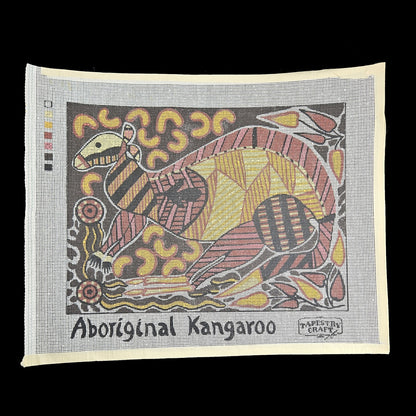 NEEDLEPOINT CANVAS: ABORIGINAL KANGAROO      BM1
