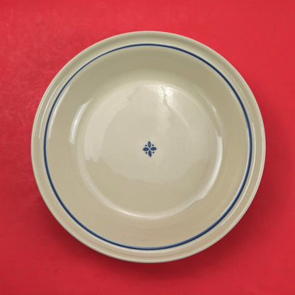 1990-91 LONGABERGER ROSEVILLE POTTERY:  WOVEN TRADITIONS BLUE PIE PLATE1