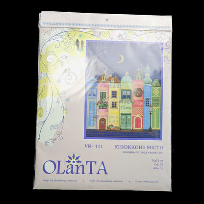OLANTA CROSS STITCH KIT:  BOOK CITY    BM1