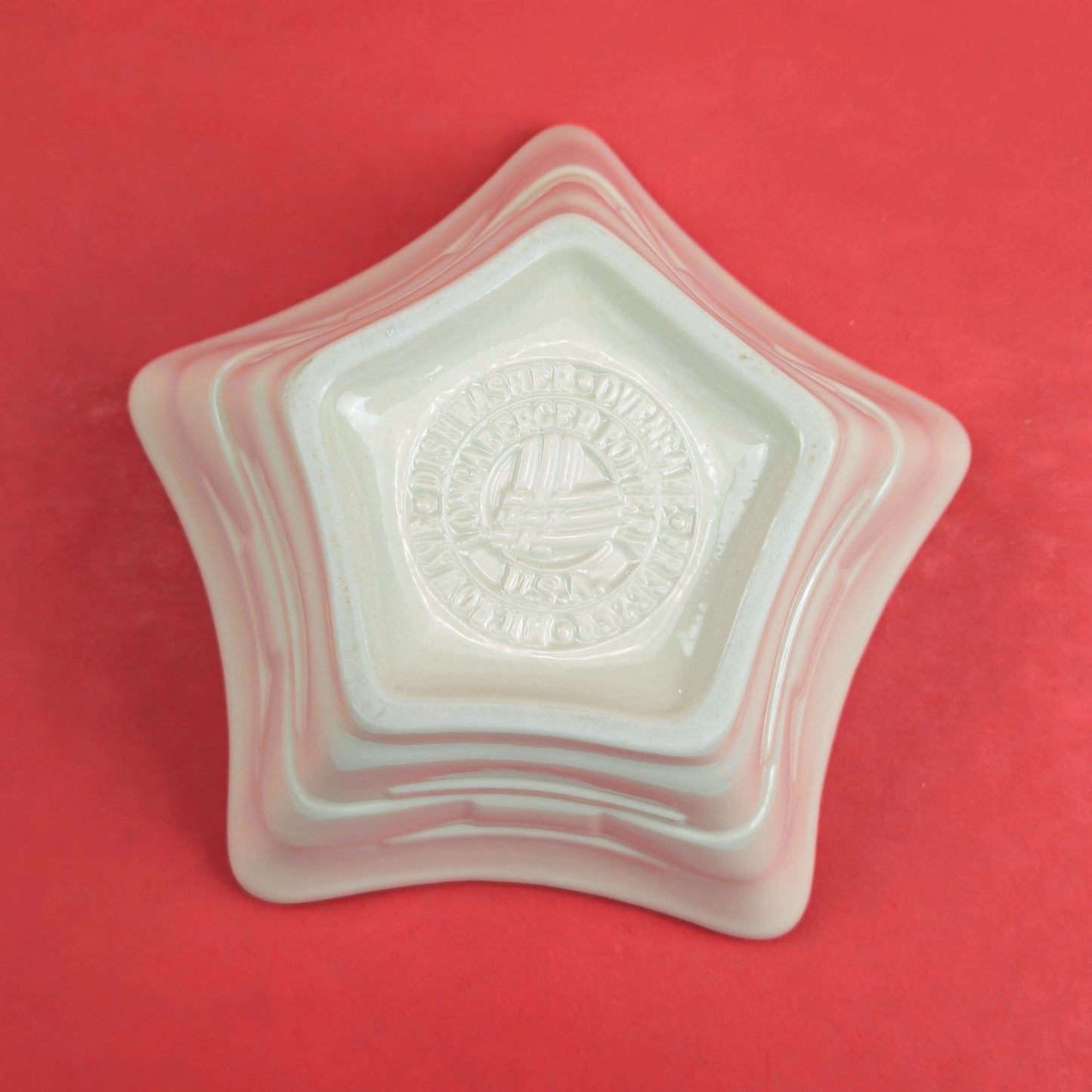 LONGABERGER POTTERY:  WOVEN TRADITIONS IVORY SMALL STAR DISH2