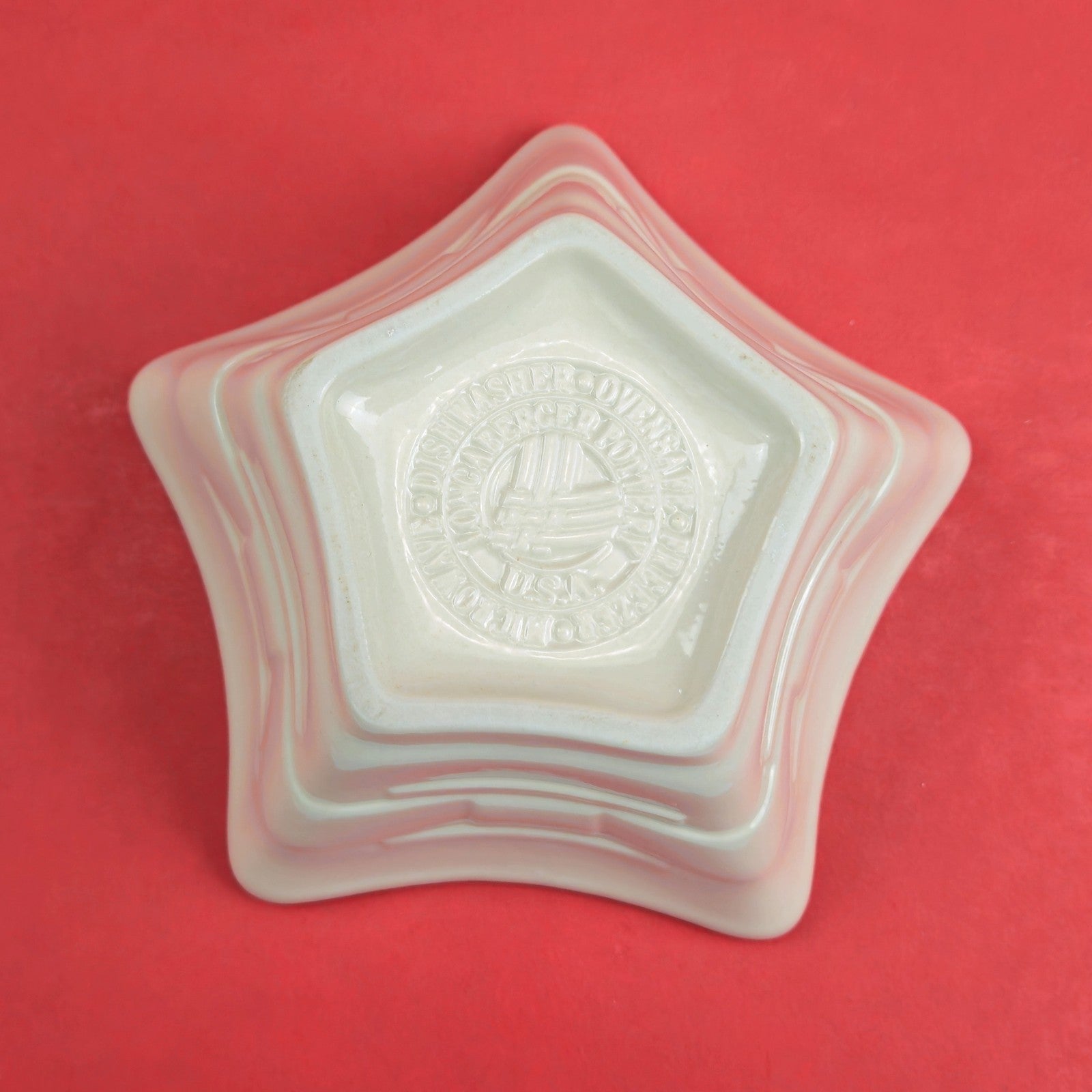 LONGABERGER POTTERY:  WOVEN TRADITIONS IVORY SMALL STAR DISH2