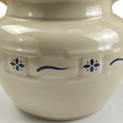 RETIRED LONGABERGER POTTERY:  WOVEN TRADITIONS COOKIE JAR BLUE    JG7