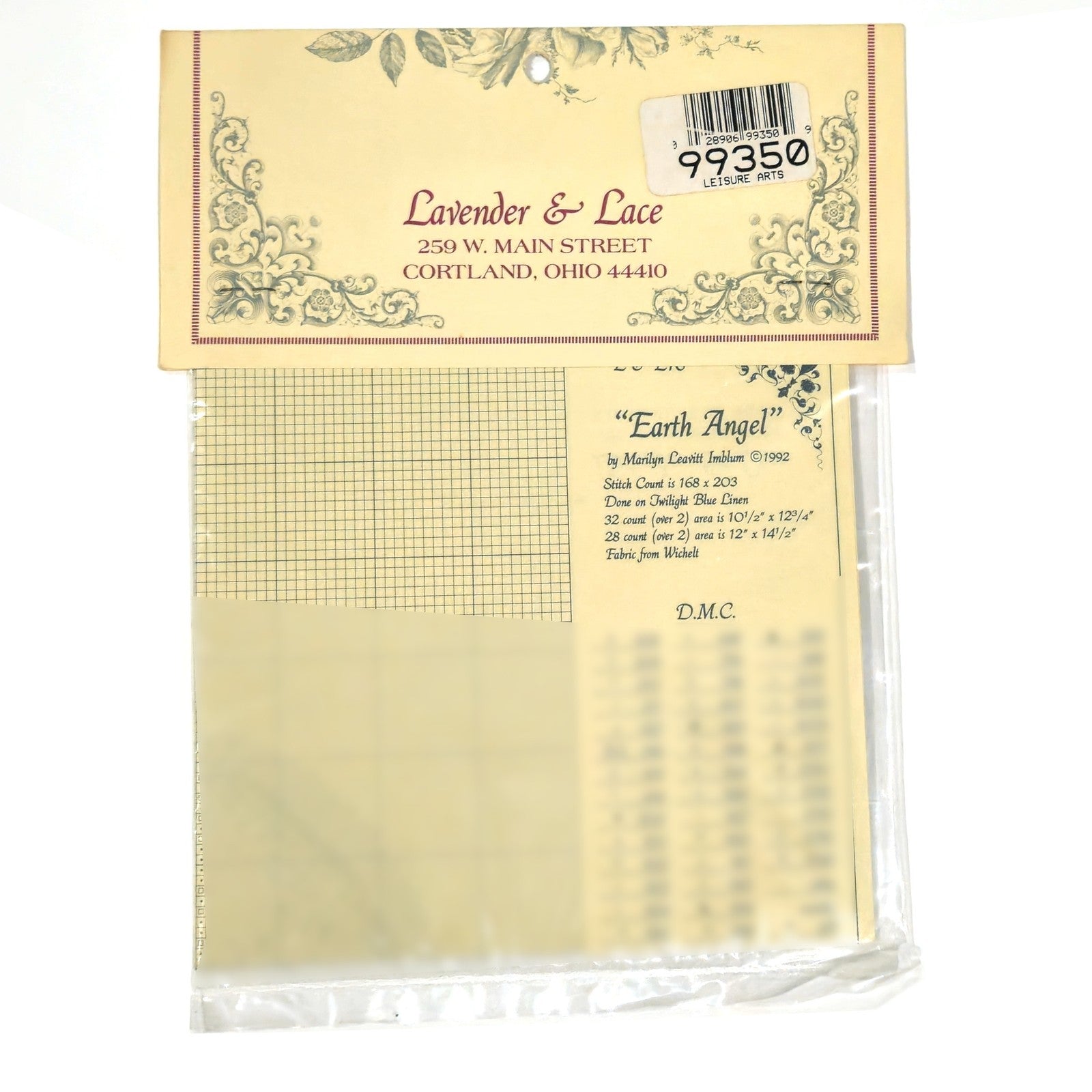 1992 LAVENDER & LACE VICTORIAN CROSS STITCH CHART:  EARTH ANGEL   LF2