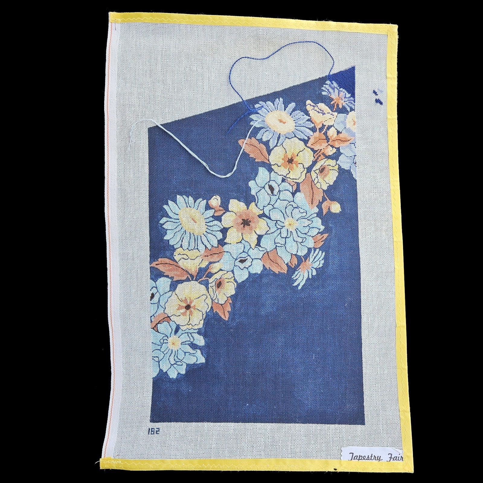TAPESTRY FAIR HP NEEDLEPOINT CANVAS:  FLORAL PURSE      BM0