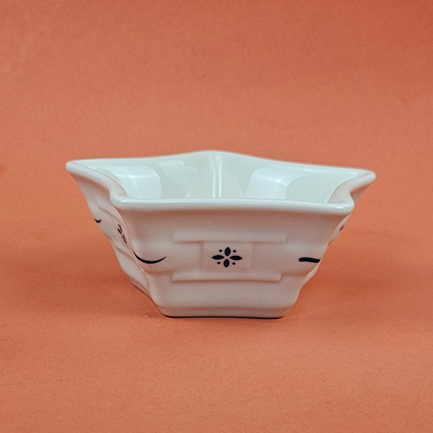LONGABERGER POTTERY:  WOVEN TRADITIONS BLUE SMALL STAR DISH  NIB1