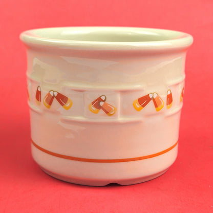 RETIRED LONGABERGER POTTERY:  CANDY CORN 1 PINT CROCK2