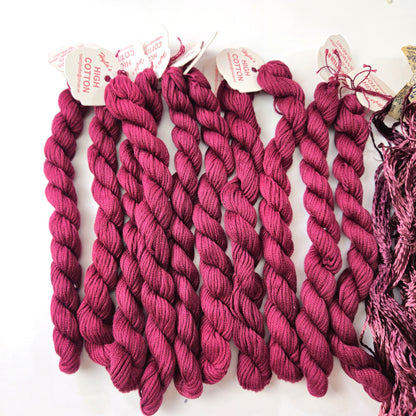 16 SK HEMINWAY & SONS ART. SILK & 10 SK HYLA'S HIGH COTTON BURGUNDY THREADS   BM2