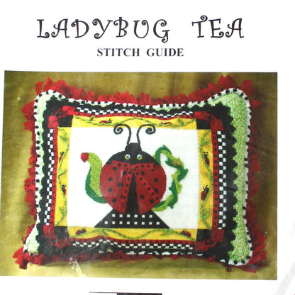 DUO DESIGNS HP NEEDLEPOINT CANVAS W/ STITCH GUIDE:  LADYBUG TEA POT   BM1