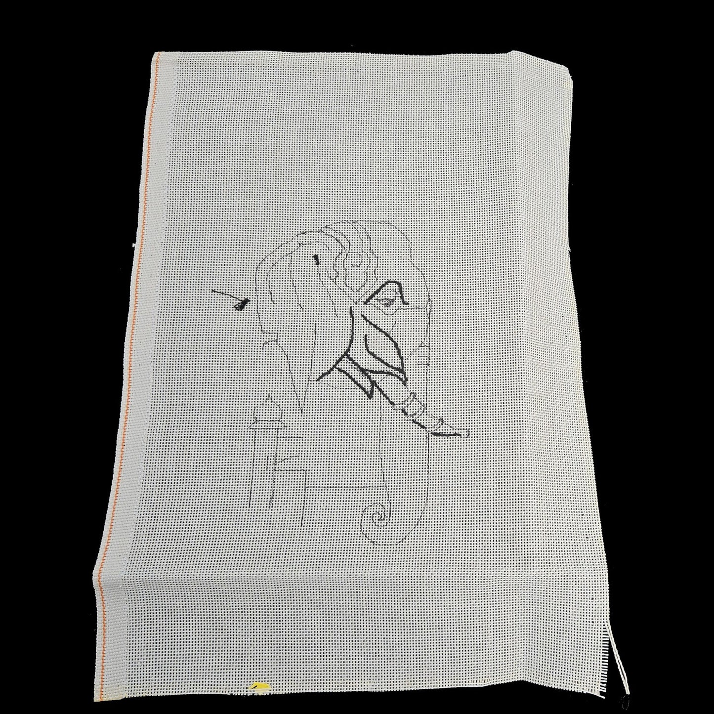 BERNICE JANOFSKY NEEDLEPOINT CANVAS, SG AND THREADS:  THE SILVER ELEPHANT     BM1