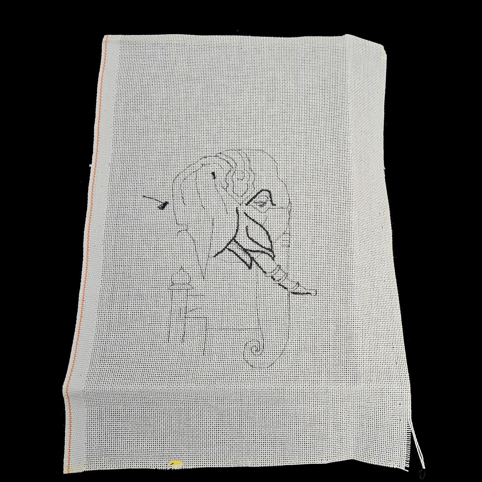 BERNICE JANOFSKY NEEDLEPOINT CANVAS, SG AND THREADS:  THE SILVER ELEPHANT     BM1