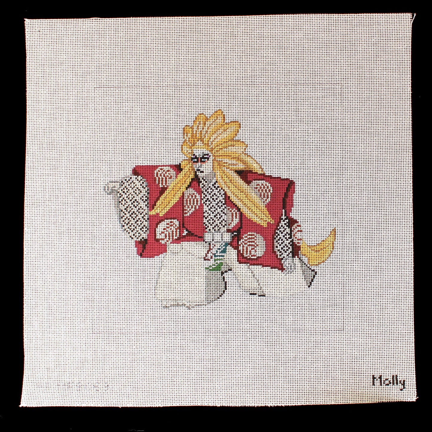 MOLLY HAND PAINTED NEEDLEPOINT CANVAS:  KABUKI DANCER    BM1