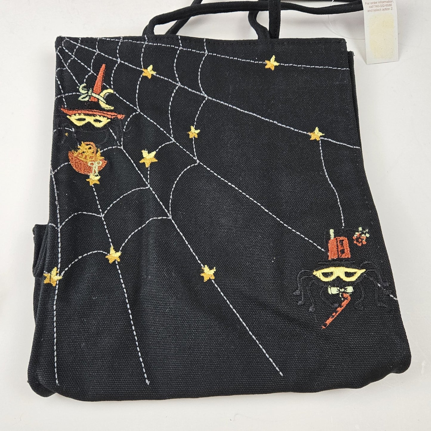 LONGABERGER HOMESTEAD TOTE / TRICK OR TREAT BAG:  SPIDER / SPIDER WEB   NEW2